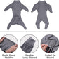 Dog Recovery Suit, Abdominal Wound After Surgery Wear, Prevent Licking Wounds, E-Collar & Cone Alternatives, Long Sleeve Postoperative Shirts Dog Bodysuit Prevent Shedding(XL, Grey)