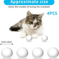 Cat Ball Toy Cat Track Balls Replacement Track Balls for Turbo Round Scratcher Toy (4 pcs), White
