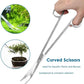 Capetsma Aquascape Tools, Long Stainless Steel Aquarium Plant Tools Aquarium Tweezers Scissors Spatula Tool Set Bonsai Kit Algae Scrapers Aquarium Cleaning Kit for Fish Tank Starter kit