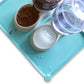 Hoki Found Large Silicone Pet Food Mats - Non Slip Bowl Placemats - Waterproof Dog Cat Food Mats For Floors - Glacier