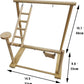 Parrots Playground, Bird Play Gym Wood Perch Stand Colours Revolving Climb Ladders Swing Chewing Toys with Parakeet Feeding Cups Exercise Activity Center for Conure Cockatiel Lovebirds(Include a Tray)