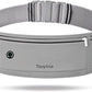Running Belt for Women & Men - Slim Phone running belt with Water-Resistant Phone Holder, 3 pockets Adjustable Waist Strap, Reflective Safety Design for Running, Hiking, Travel，Fitness (Grey)