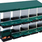 Nesting Boxes for Chickens, Chickens Laying Boxes for Chicken Coop, 10 Compartments Chicken Nesting Boxes, with Removable Tray, Easy Cleaning, for Hens Outdoor Chicken Coop Farm Yard, Green