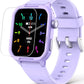 Smart Watch for Kids No Phone Needed, Tempered Glass Fitness Tracker Watch Boy Girl Teens with 19 Sport Modes, Pedometer, Sleep Monitor, Kids Watch Birthday Gifts Toy Gift for Girls Boys 6-16 (Purple)
