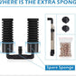 hygger Sponge Filter, Aquarium Filter Double Sponge Replaceable Media with 4 Biochemical Sponges and 1 Bag of Filtered Ceramic Balls Ultra Quiet Filter Fish Tank (S/M)