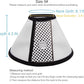 Depets Adjustable Recovery Pet Cone E-Collar for Cats Puppy Rabbit, Plastic Elizabeth Protective Collar Wound Healing Practical Neck Cover, Neck Girth 8.1 in