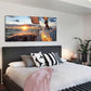 Yacht Sailing in Sea at Sunset Scenery Canvas Wall Art for Living Room Bathroom,Close-up View of Deck Mast Sails Picture Print Artwork Painting Decor,Epic Seascape Scenic Landscape,Inner Frame 30x60