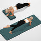 Foldable Yoga Mat Extra Thick 0.32 Inches Eco-Friendly POE Material, Non-Slip Design Fitness Mats, Multi-Purpose Workout Mats For Studio or Home Use (70 x 24 x 0.32 inches）