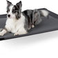 50" Lx35 Wx8 H Cooling Elevated Dog Bed for Large Dogs with Non-Slip Floor Protectors & Breathable Mesh, Raised Indoor & Outdoor Dog Cot Pet Hammock, Grey