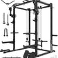 Eonfit E2 Power Cage，1500LB Squat Rack with Cable Crossover System.Multi-Function Power Rack for Home Gum.All-in-One Squat Rack with More Training Attachments