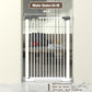 41" Extra Tall Cat Gate for Doorway, 29.6-32.5''W Metal Pet Baby Safe Gate, Extra Wide Pressure Mounted Baby Gate, No Drilling Cat Fence Indoor, Tall Dog Gate, White