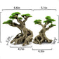 Novelsite Fish Tank Decor- Bonsai Trees with Faux Moss- Aquarium Rocks Aquascaping- Made of Sandstone, Goldfish Betta Fish Tank Decorations Hides Accessories