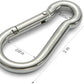 sprookber Stainless Steel Carabiner Spring Snap Hook - 304 Stainless Steel Heavy Duty Clips, Set of 4