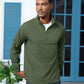 Aulemen Men's Casual Quarter Zip Pullover-Athletic Windbreaker Lightweight Jackets Hiking Golf for Men Mock Neck with Pockets
