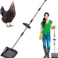 Chicken Poop Scooper, 2-in-1 Coop Litter Scoop, Heavy Duty Metal Adjustable Shovel for Sand/Litter