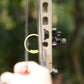 Archery 5-Pin Bow Sight - 0.019" Fiber, Brass Pin, Aluminum Machined - Right and Left Handed, with Hi-Vis Level for Archery, Hunting, Shooting