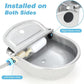FHTONGE 304 Stainless Steel Automatic Water Dispenser with Drainage for Outdoor Big Dog, Large Auto Fill Dog Waterer Float Valves for Livestock Poultry Horse Cow Goat Pig Chicken Duck Rabbit Drinking