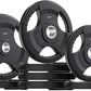 SPART Weight Plate 2-Inch Rubber Coated Olympic Grip Plate for Barbell,Solid Cast Iron Weight Plates in Pairs or Single for Strength Training,Weightlifting,Crossfit,Home Gym(5LB/10LB/25LB/35LB/45LB)