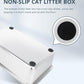 Stainless Steel Cat Litter Box, 6in Cat Litter Pan for Large Cats and Rabbits, Extra Large Metal Litter Box High Sides Odor Control Anti-Corrosion Nonstick