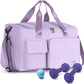 FIORETTO Women's Gym Duffle Bag with Shoes Compartment, 37L Capacity, Ideal for Travel, Gym, Sports, Duffel, Weekender