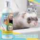 Critter Shampoo for Small Pets - 17 oz Small Animal Fragrance & Detergent Free Shampoo - Sensitive Skin Shampoo for Ferrets, Guinea Pigs, Rabbits, Hedgehogs, Hamsters & Sugar Gliders (Unscented)