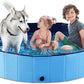 Jasonwell Foldable Dog Pet Bath Pool Collapsible Dog Pet Pool Bathing Tub Kiddie Pool Doggie Wading Pool for Puppy Small Medium Large Dogs Cats and Kids 55.1" Blue