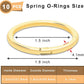 10Pack 1-1/2" Large Round Carabiner Clips, Metal Spring O Rings for Organizer Key Rings, Paracord Keychain Lanyard, Pet Chains, Purse Hardware, Key Snap Hooks DIY Accessory (Gold)