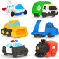 6 PCS Vehicle Floating Bath Toys Mold Free Infant Bath Tub Toys for 12 Months - No Hole Bathtub Toys for Toddlers 1-3 Water Pool Toys for Baby Toddler Ages 1+