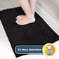 Muddy Mat® Original Dog Door Mat for Muddy Paws, Super Absorbent Microfiber, Non-Slip Washable Pet Rug, Quick Dry Chenille Entryway Carpet, Machine Washable Indoor Outdoor mat, Black 24"x96"