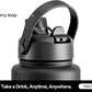 40 oz Insulated Water Bottle with 2-in-1 Straw and Spout Lid, Keep Cold 24H, Leak-Proof, BPA-Free, Double Wall Stainless Steel Water Bottle for Sports, Gym, Travel, and School (Dark Knight)