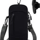 Cell Phone Crossbody Bag with Arm Band, Waterproof Phone Holder Pouch Fits iPhone & Android up to 7'', Small Sling Shoulder Purse for Running, Hiking, Travel, Workout (Black)