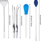 Fish Tank Cleaning Tools, 8 in 1 Aquarium Feeder Tools Kit, Aquarium Plants Cleaner, Stainless Steel Feeding