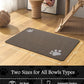 Pet Feeding Mat-Absorbent Dog Mat for Food and Water Bowl-No Stains Quick Dry Water Dispenser Mat-Dog Accessories Pet Supplies-Bowl for Messy Drinkers（Brown,23"x34"