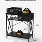 Fish Tank Stand 29 Gallon: Sturdy Aquarium Stand with Accessories Storage - Metal Fish Tank Table for 20-29 Gallon Reptile Breeder Turtle Terrarium - 30.7"x16.5" Weight Capacity 330 lbs