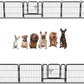 BestPet | Dog Playpen | 24 Inch, 24 Panels | Heavy Duty Metal Pet Exercise Pen | Indoor Outdoor Fence Panels | Rust-Resistant, Removable, Tool-Free Setup | Anti-Skid, Expandable Design