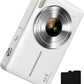 Digital Camera for Kids and Starters, FHD 1080P Point and Shoot Camera with 32GB Card 16X Zoom Anti Shake, Gift for Boys Girls Kids, White