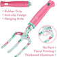 Gardening Tools, 8 Pcs Heavy Duty Floral Garden Tool Set Birthday Gifts for Women WANCHI Rose Red Gardening Kit (Garden Tool Bag Kneeling Pad Weeder Fork Hand Rake Pruning Shears Trowel Transplanter)