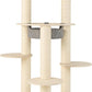 Tangkula Wood Cat Tree, 59 Inch Multi-Level Cat Tower with Top Padded Perch, Hammock, 3 Platforms & Sisal Scratching Posts, Large Modern Cat Tree Tower for Indoor Cats Kittens (59 Inch)