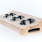 Small Pet Select - Raised Bowl Holder with Three Feeding Bowls for Rabbits, Cats, Dogs, and Other Small Animals