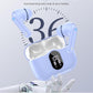Wireless Earbuds, Bluetooth 5.4 Headphones Bass Stereo, Ear Buds with Noise Cancelling Mic, IP7 Waterproof in Ear Earphones, 36H LED Display Bluetooth Earbuds for Laptop Pad Phones Sports, Pale Blue