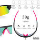 BangLong Polarized Sports Sunglasses Cycling Sun Glasses for Men Women with 5 Interchangeable Lenes for Running Baseball Golf