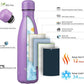 Insulated Water Bottles,17 oz Double Wall Stainless Steel Vacumm Metal Flask for Sports Travel,Lavender