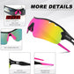 BangLong Polarized Sports Sunglasses Cycling Sun Glasses for Men Women with 5 Interchangeable Lenes for Running Baseball Golf