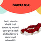 Huxley & Kent Ruff Pet Scrunchy | Santa (Medium) | Festive Christmas/Holiday Neckwear for Dogs/Cats | Fun Stretchable Costume Accessory | Soft Collar with Bells