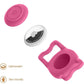 IP68 Waterpoof Dog Airtag Holder, Stretchy Silicone Full Body Covered Apple Air Tag Holder for Dog Cat Collar Fit All Width Collar (Rose, 1 Pack)