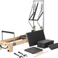 VEVOR Pilates Reformer Machine, Pilates Workout Equipment for Home Gym Studio Use, Pilates Bed with Dual Resistance- Spring & Cord, Reformer Set, Up to 400 LBS