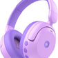 iClever BTH20 Active Noise Cancelling Headphones for Kids, 60H Play Time,Type C Fast Charging,Safe Volume 80dBA,Bluetooth5.4,Award-Winning Kids Headphones Wireless for iPad Tablet Airplane,Purple