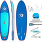 iROCKER Cruiser 7.0 Inflatable Stand Up Paddle Board Premium SUP and Accessories - Beginner Friendly - Extra Wide Base - Tandem Capable