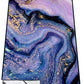 QiyI Yoga Mat Towel with Corner Pockets, Non Slip Sweat Absorbent Hot Yoga Towels, Soft Yoga Blankets with Travel Bag, Skidless Mat Cover for Workout, Gym, Fitness - 70"x26", Purple Gold Marble