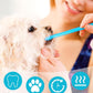 Brand Name 100pcs Double Headed Soft Bristle Toothbrush Brush Kit - Long Handle for Dogs, Cats & Pets - Blue